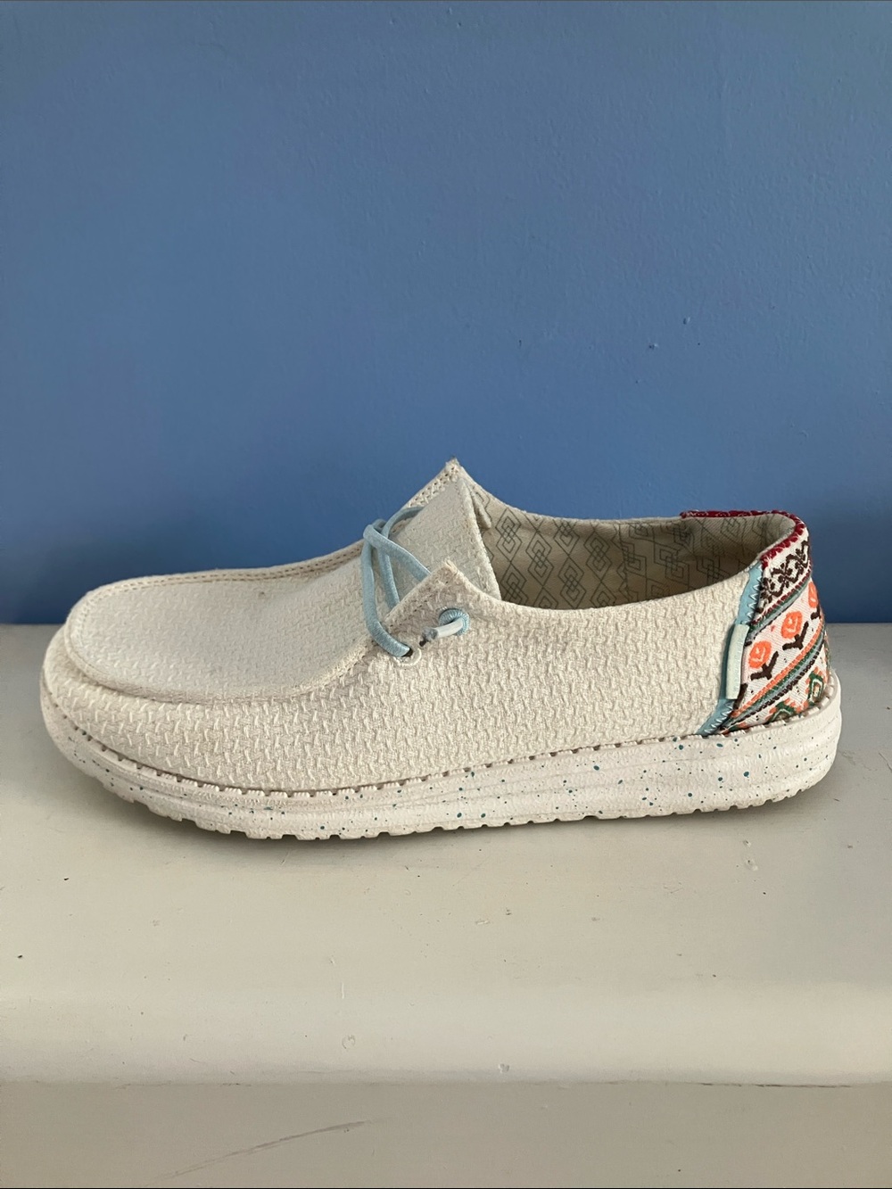 Hey Dude - Women’s Wendy White Aztec Shoes - 8 - Picture 8 of 10